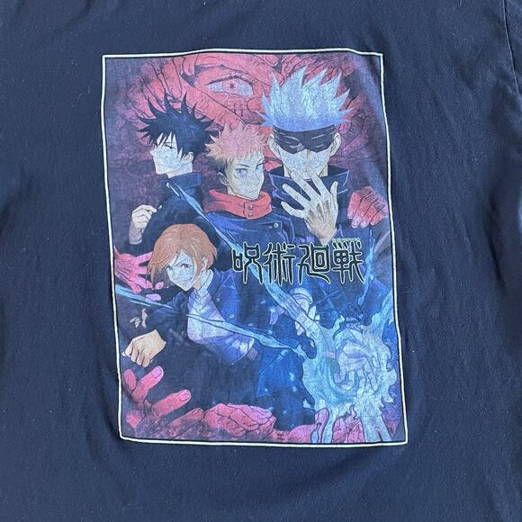 Jujutsu Kaisen T-Shirt XXL Yuji & Gojo Crunchy Roll Anime Manga Black Toge - Picture 4 of 6